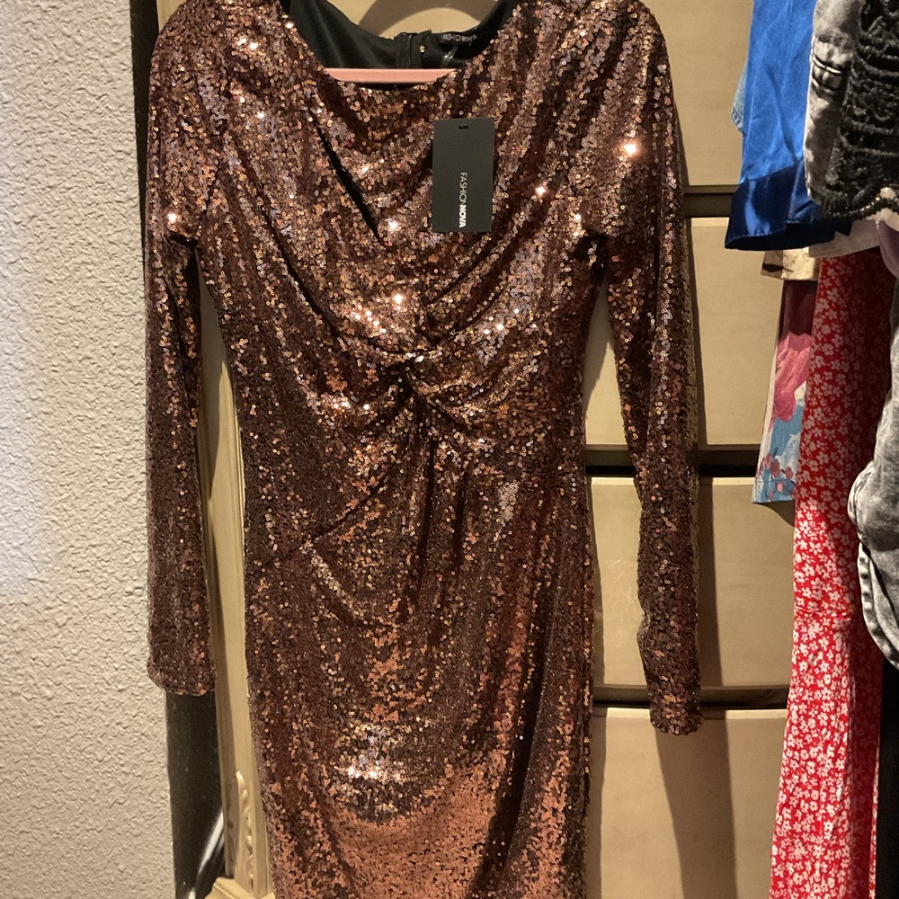 Bronze Sequin Dress
